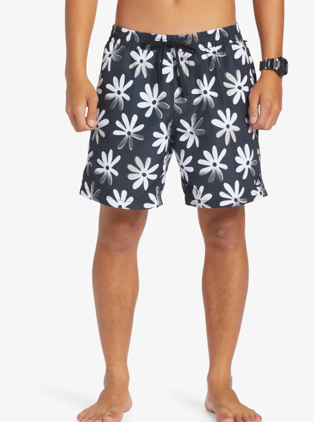 Shop Quiksilver Re-Mix 17" Volleys Tarmac