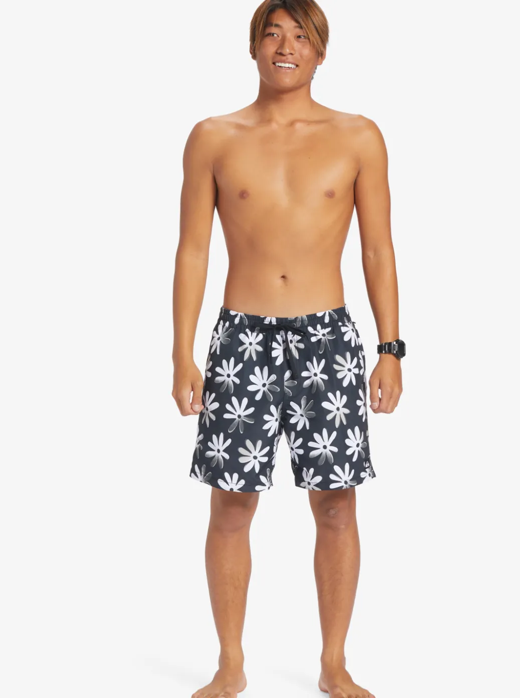 Shop Quiksilver Re-Mix 17" Volleys Tarmac
