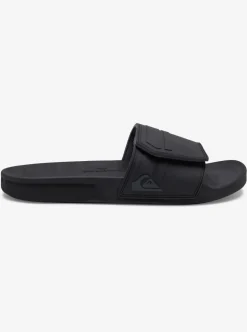Hot Quiksilver Rivi Adjustable Slides Black/Grey/Black
