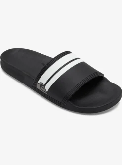 Fashion Quiksilver Rivi Slides Black/Black/White