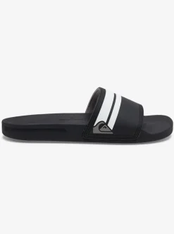 Fashion Quiksilver Rivi Slides Black/Black/White