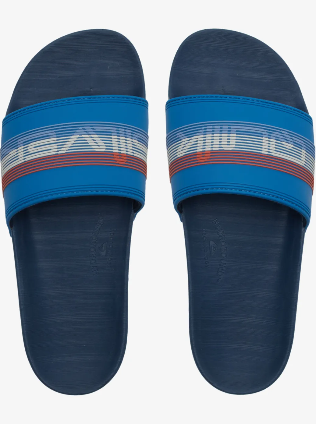 Discount Quiksilver Rivi Wordmark Slides Blue 6