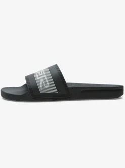 Best Sale Quiksilver Rivi Wordmark Slides Black 3