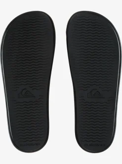 Best Sale Quiksilver Rivi Wordmark Slides Black 3