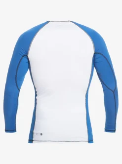 New Quiksilver Saturn Protection Long Sleeve Upf 50 Rashguard For Men Turkish Sea