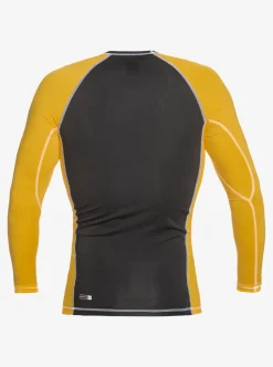 Flash Sale Quiksilver Saturn Protection Long Sleeve Upf 50 Rashguard For Men Yolk Yellow