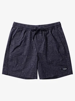 Sale Quiksilver Saturn Taxer 18" Elastic Shorts Tarmac Tribal Floral