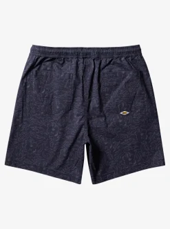 Sale Quiksilver Saturn Taxer 18" Elastic Shorts Tarmac Tribal Floral