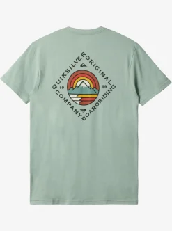 Shop Quiksilver Scenic View T-Shirt Iceberg Green