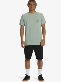 Shop Quiksilver Scenic View T-Shirt Iceberg Green