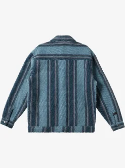 Discount Quiksilver Sherpa Fleece Overshirt Aegean Blue Sherpa Shirt