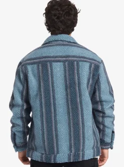 Discount Quiksilver Sherpa Fleece Overshirt Aegean Blue Sherpa Shirt
