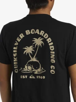 Clearance Quiksilver Skull Island T-Shirt Black