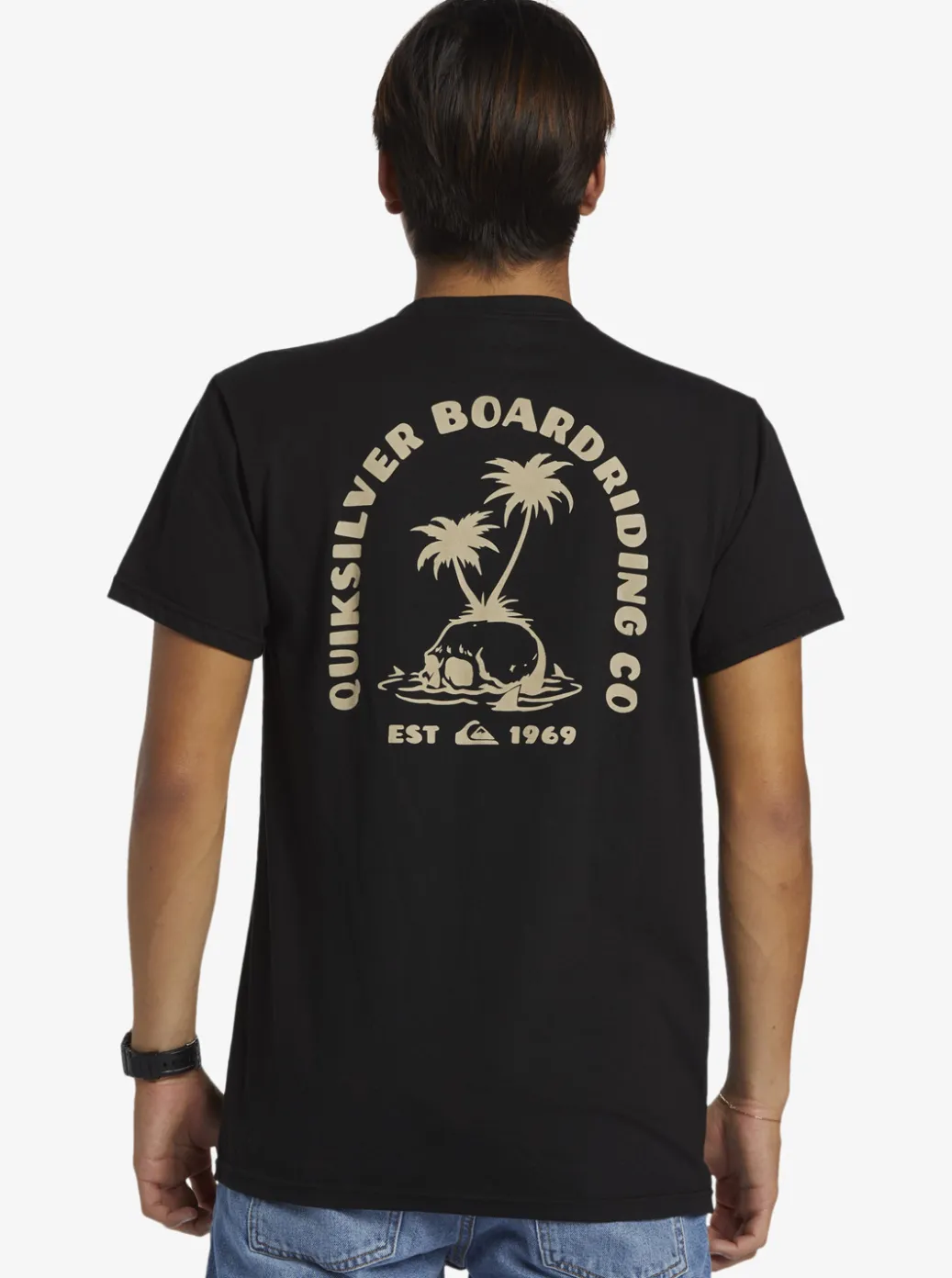 Clearance Quiksilver Skull Island T-Shirt Black