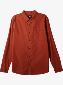 New Quiksilver Smoke Trail Long Sleeve Shirt Baked Clay