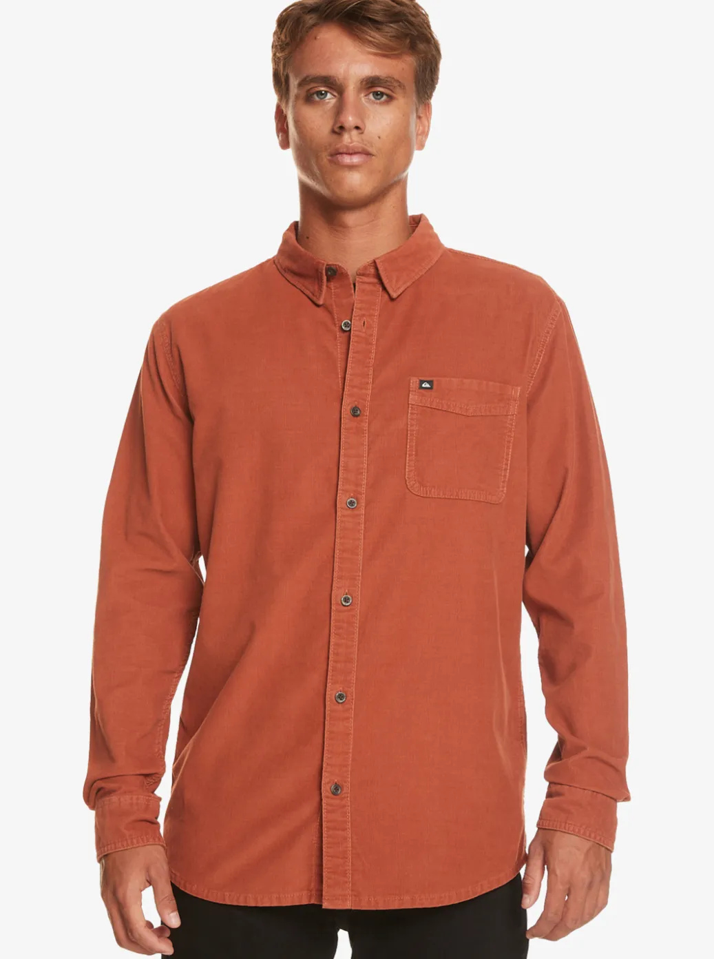 New Quiksilver Smoke Trail Long Sleeve Shirt Baked Clay