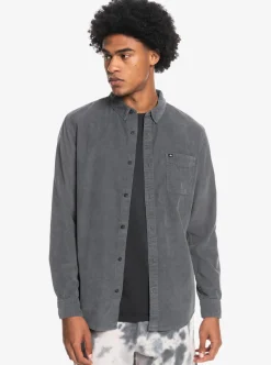 Best Quiksilver Smoke Trail Long Sleeve Shirt Iron Gate