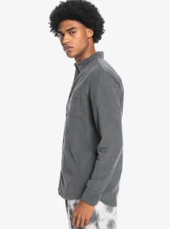 Best Quiksilver Smoke Trail Long Sleeve Shirt Iron Gate