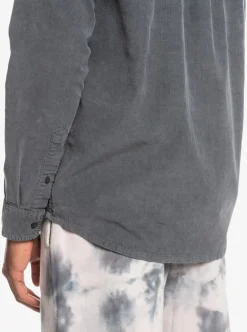 Best Quiksilver Smoke Trail Long Sleeve Shirt Iron Gate