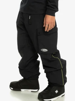 Discount Quiksilver Snow Down Cargo Technical Snow Pants True Black