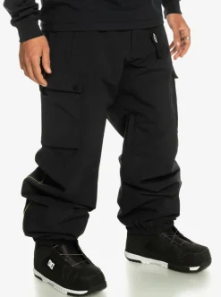Discount Quiksilver Snow Down Cargo Technical Snow Pants True Black