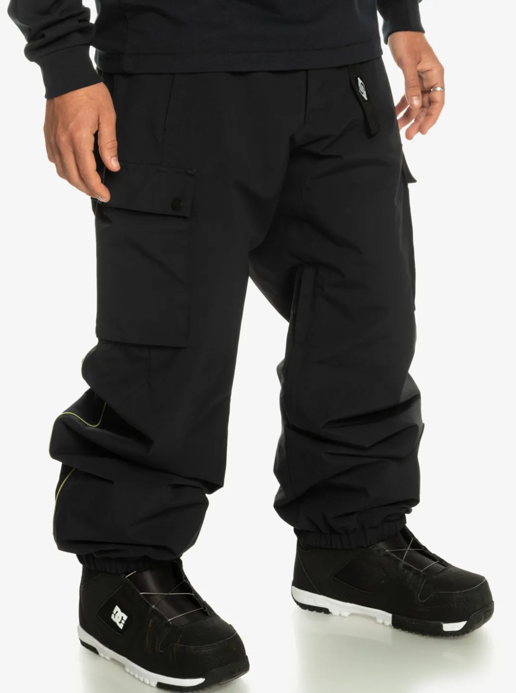 Discount Quiksilver Snow Down Cargo Technical Snow Pants True Black