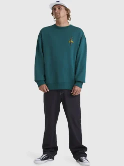 Cheap Quiksilver Sof Sweatshirt Smoke Pine