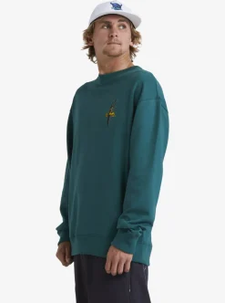 Cheap Quiksilver Sof Sweatshirt Smoke Pine