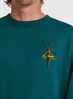 Cheap Quiksilver Sof Sweatshirt Smoke Pine