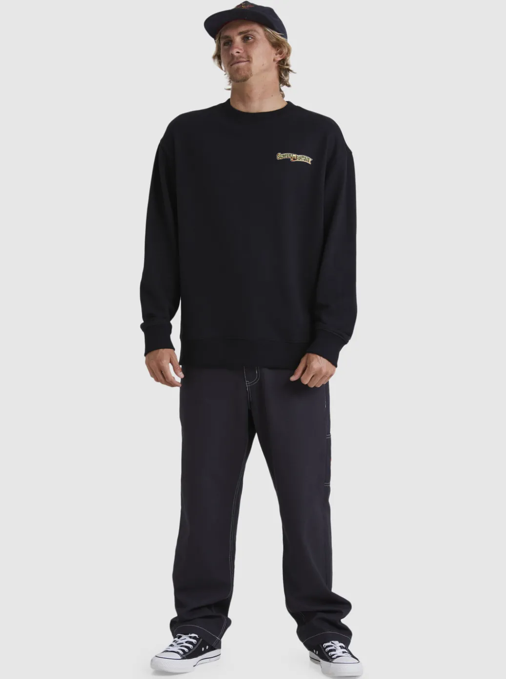 Shop Quiksilver Sof Sweatshirt Black