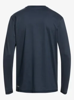 Best Sale Quiksilver Solid Streak Long Sleeve Upf 50 Surf Tee Navy Blazer