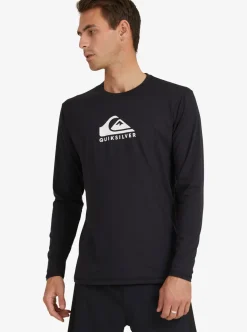Flash Sale Quiksilver Solid Streak Long Sleeve Upf 50 Surf T-Shirt Black
