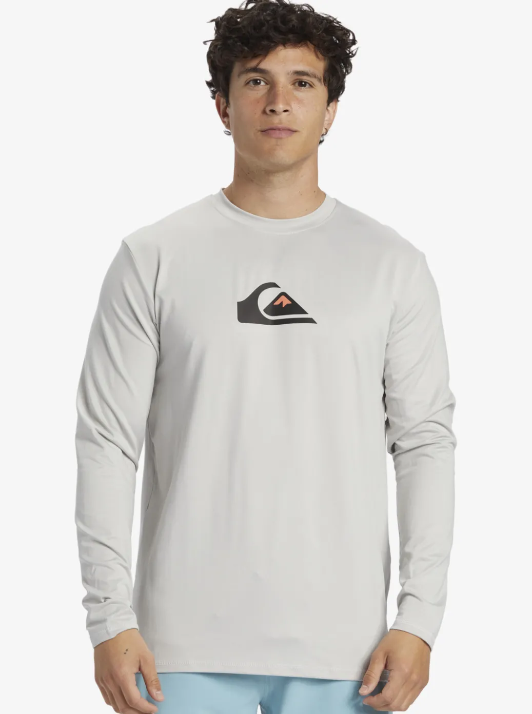 Best Quiksilver Solid Streak Long Sleeve Upf 50 Surf Tee Gray Violet