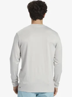Best Quiksilver Solid Streak Long Sleeve Upf 50 Surf Tee Gray Violet