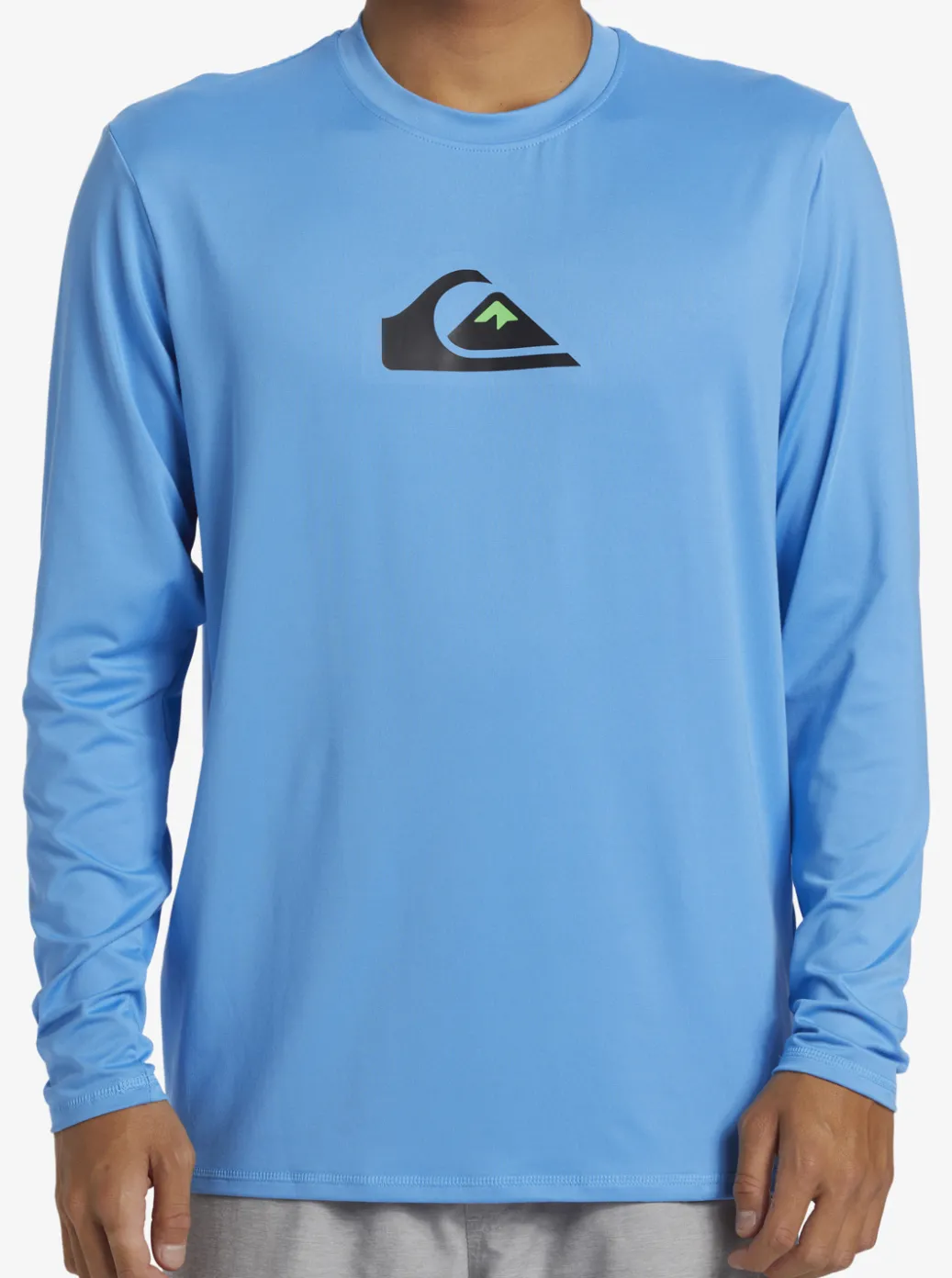 Fashion Quiksilver Solid Streak Long Sleeve Upf 50 Surf Tee Azure Blue