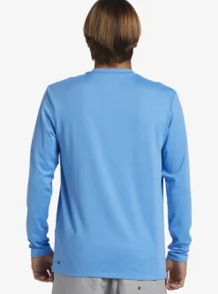 Fashion Quiksilver Solid Streak Long Sleeve Upf 50 Surf Tee Azure Blue