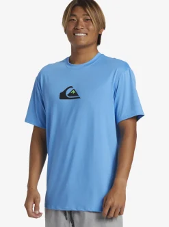 Fashion Quiksilver Solid Streak Short Sleeve Upf 50 Surf Tee Azure Blue