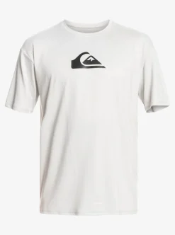 Store Quiksilver Solid Streak Short Sleeve Upf 50 Surf Tee Gray Violet
