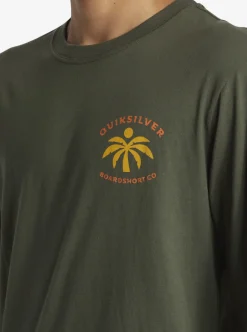 New Quiksilver Solo Arbol Long Sleeve T-Shirt Climbing Ivy