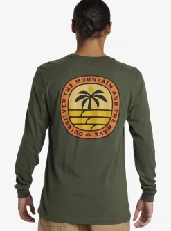 New Quiksilver Solo Arbol Long Sleeve T-Shirt Climbing Ivy