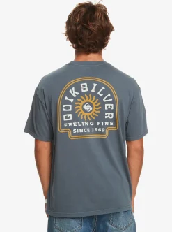 Shop Quiksilver State Of Mind T-Shirt Dark Slate