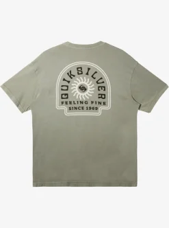 New Quiksilver State Of Mind T-Shirt Iceberg Green