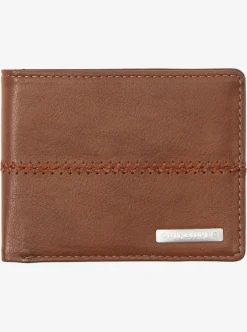 Cheap Quiksilver Stitchy Tri-Fold Wallet Chocolate Brown