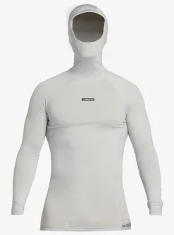 Outlet Quiksilver Storm Tripper Hooded Long Sleeve Surf Top Gray Violet