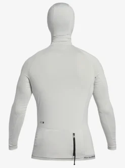 Outlet Quiksilver Storm Tripper Hooded Long Sleeve Surf Top Gray Violet