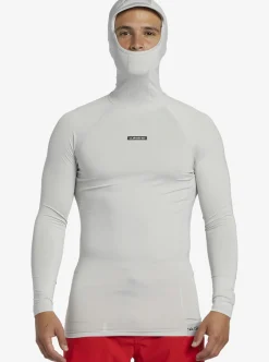 Outlet Quiksilver Storm Tripper Hooded Long Sleeve Surf Top Gray Violet