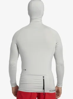 Outlet Quiksilver Storm Tripper Hooded Long Sleeve Surf Top Gray Violet