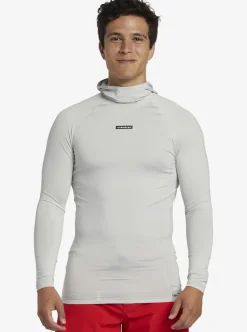 Outlet Quiksilver Storm Tripper Hooded Long Sleeve Surf Top Gray Violet