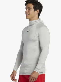 Outlet Quiksilver Storm Tripper Hooded Long Sleeve Surf Top Gray Violet