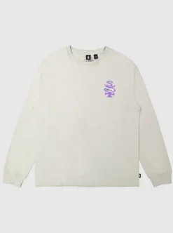 Best Quiksilver Stretch Long Sleeve T-Shirt Gray Violet